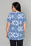 Блузка Марта біло-блакитний 50 (101970), фото 4
