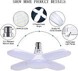 HZSANUE B22 Bayonet світлодіодний світильник для гаража, 60 Вт, 6500 К, денне світло, білий, 6800 лм, деформований світильник, фото 2