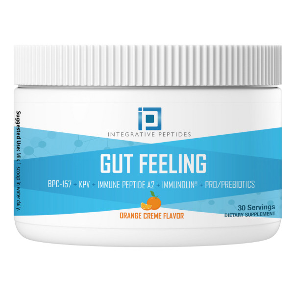 Integrative Peptides Gut Feeling / Пептиди BPC-157, KPV і А2 для здоров'я шлунково-кишкового тракту (Апельсин) 30 порцій BX992, фото 1