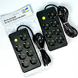 Подовжувач UA Power F17 на 7 розеток, 4 м, чорний, фото 2