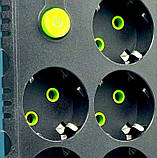 Подовжувач UA Power F17 на 7 розеток, 4 м, чорний, фото 5