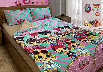 Комплект постільної білизни мікрофібра+бязь ТЕТ-@-ТЕТ Ляльки Лол (полуторний розмір)