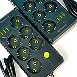 Подовжувач UA Power F17U 3USB на 6 розеток, 4 м, чорний, фото 2