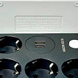Подовжувач Power Socket 8203 2USB на 4 розетки, 2 м, чорний, фото 3