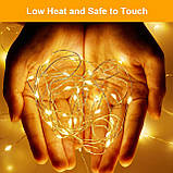 Гірлянда Vacoulery Набір з 4 казкових вогнів, 15M 150 світлодіодний таймер 8 режимів USB-фейки з дистанційним керуванням, фото 5