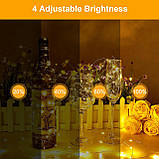 Гірлянда Vacoulery Набір з 4 казкових вогнів, 15M 150 світлодіодний таймер 8 режимів USB-фейки з дистанційним керуванням, фото 8