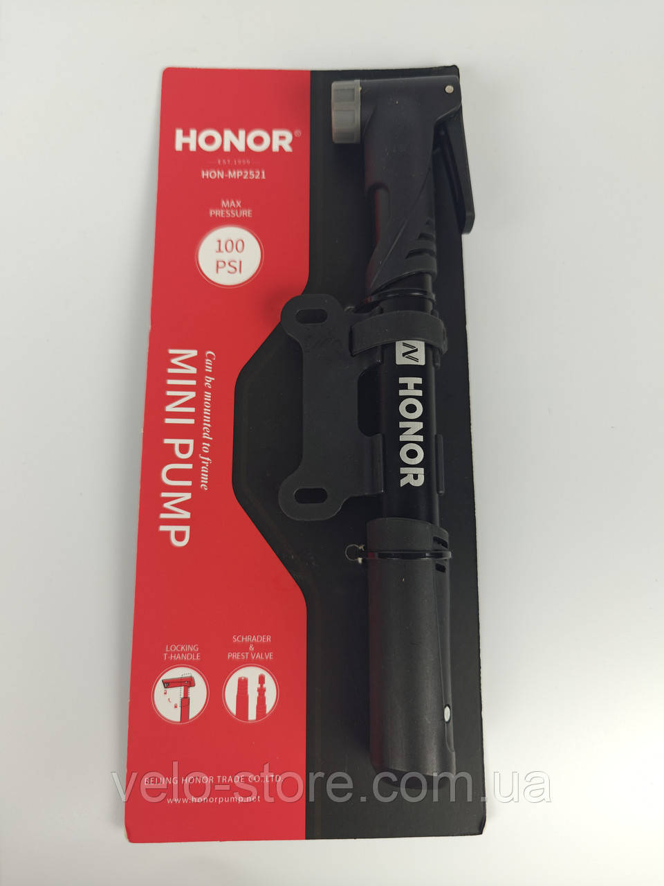 Насос велосипедний кріплення на раму Honor