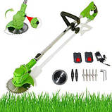 Акумуляторний тример газонокосарка для коса трави з двома акумуляторами 48V, фото 2