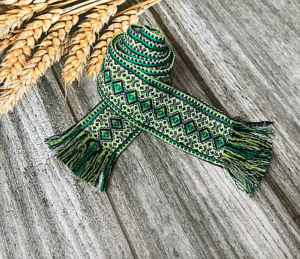 Пояс з тканої тканини зелений