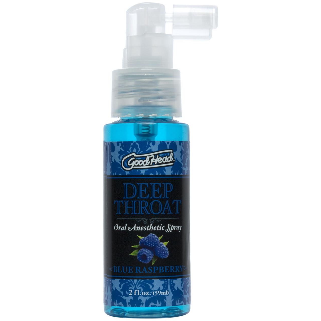 Розпад!!! Спрей для мигета Doc Johnson GoodHead DeepThroat Spray — Blue Raspberry 59 мл (термін 11.2025) Кітті
