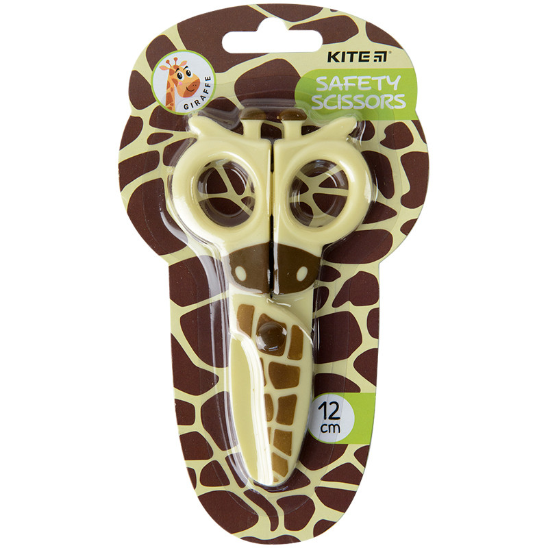 Ножиці дитячі безпечні пластикові Kite Giraffe 12 см