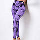 Жіночі Лосіни для спорту та повсякденного життя, Фіолетові - фото 2 - id-p1836159521