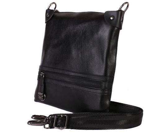 Чоловіча сумка зі штучної шкіри E30912 Чорна, фото 1