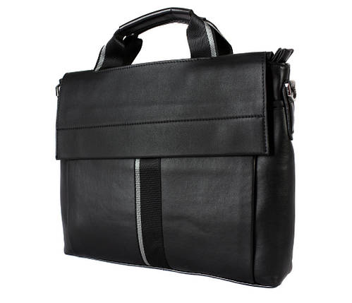 Чоловіча сумка зі штучної шкіри E30917 Чорна, фото 1
