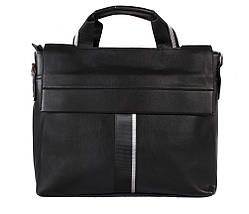 Чоловіча сумка зі штучної шкіри E30917 Чорна, фото 3