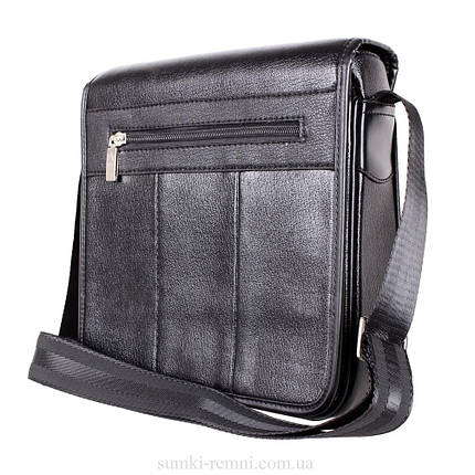 Чоловіча сумка зі штучної шкіри E302651 Чорна, фото 1