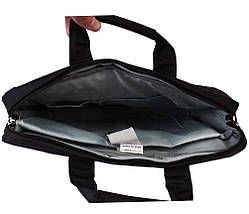 Сумка текстильна для ноутбука 30806 чорна, фото 5