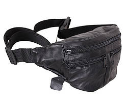 Чоловіча шкіряна сумка на пояс Sw903-1 чорна, фото 3