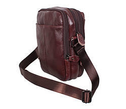 Чоловіча шкіряна сумка 8143CF коричнева, фото 4