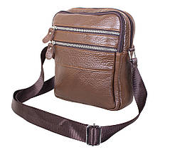 Чоловіча шкіряна сумка BON392323 коричневая, фото 3