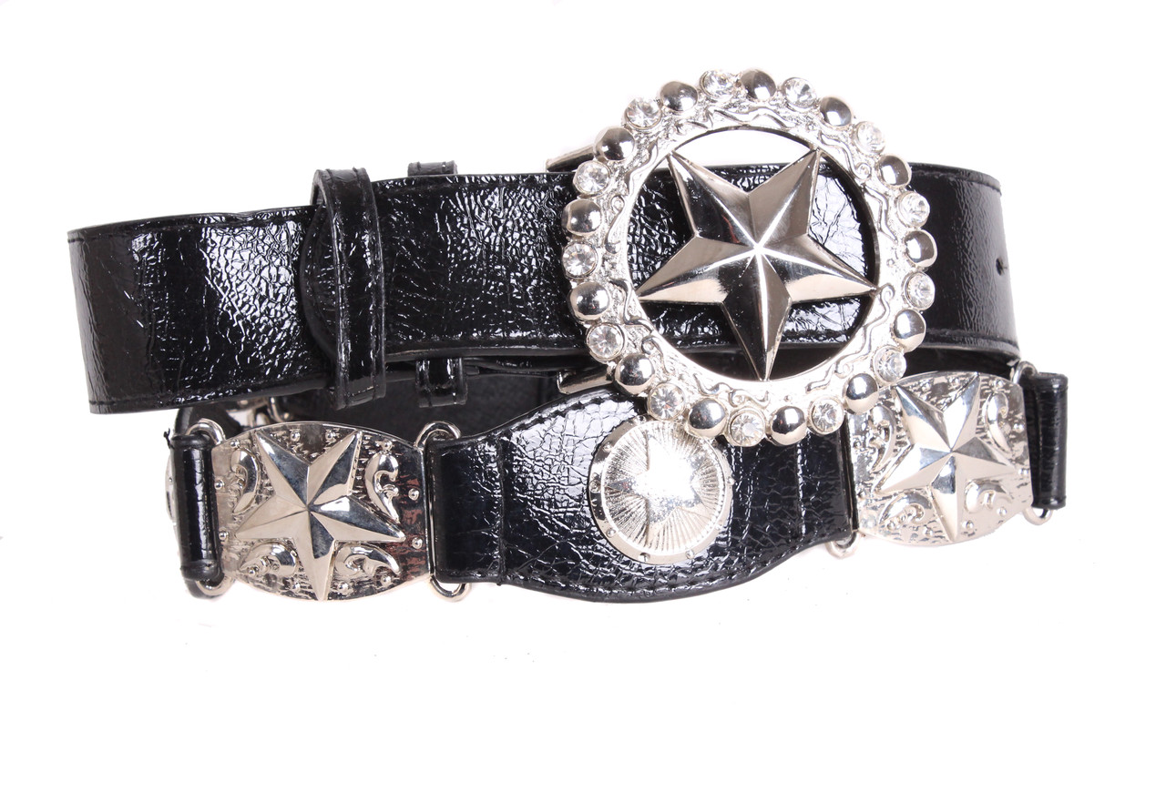 Жіночий ремінь зі штучної шкіри COL769-154 чорний