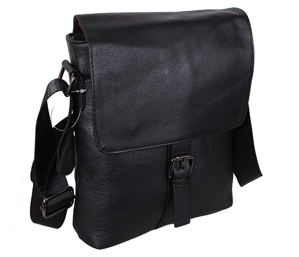Чоловіча шкіряна сумка R002 чорна