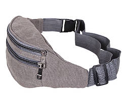 Чоловіча текстильна сумка на пояс Q001-12GREY сіра, фото 3