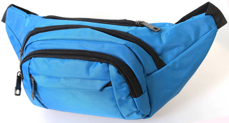 Чоловіча текстильна сумка на пояс Q003-15SBlue блакитна, фото 2