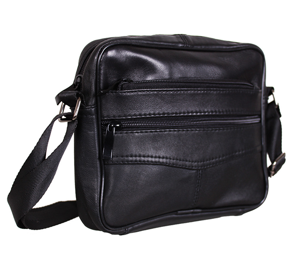 Чоловіча шкіряна сумка SW275 чорна