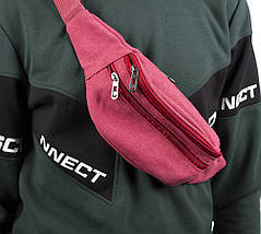 Чоловіча текстильна сумка на пояс Q001-6SRED1 Червона, фото 2