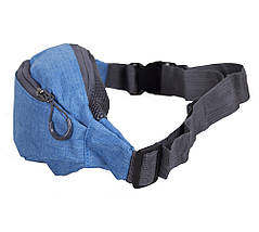 Чоловіча текстильна сумка на пояс Y302-12SBLUE блакитна, фото 3