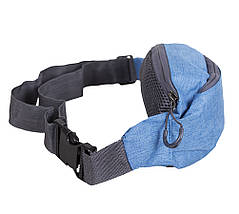 Чоловіча текстильна сумка на пояс Y302-12SBLUE блакитна, фото 4