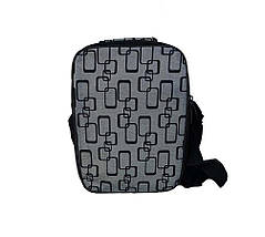 Чоловіча сумка зі шкірозамінника 301584-11111 сіра, фото 5