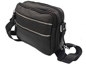Чоловіча сумка з натуральної шкіри 3925-11BLACK чорна, фото 4
