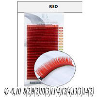 Вії I-BEAUTY MIX Червоні D 0,10 8-14
