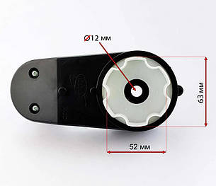 Кермовий редуктор дитячого електромобіля Bambi #1 12V RS380 RPM6000 вал 12 мм, фото 3