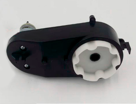 Кермовий редуктор дитячого електромобіля Bambi #1 12V RS380 RPM8000 вал 12 мм з боковими кріпленнями, фото 1