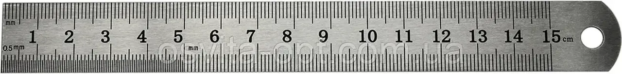 Лінійка метал. 15см "Axent" №7715-А