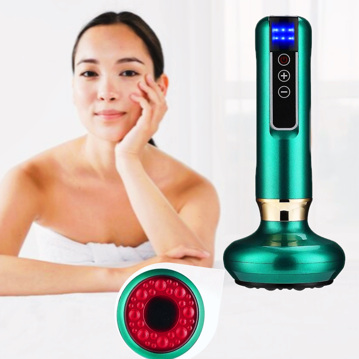 Антицелюлітний вакуумний масажер Cupping Massage Instrument з інфрачервоним нагріванням