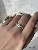 Серебряное кольцо с золотом