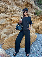 Літній жіночий костюм льон жатка