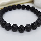 Браслет з вулканічної лави на 23 намистини, фото 5