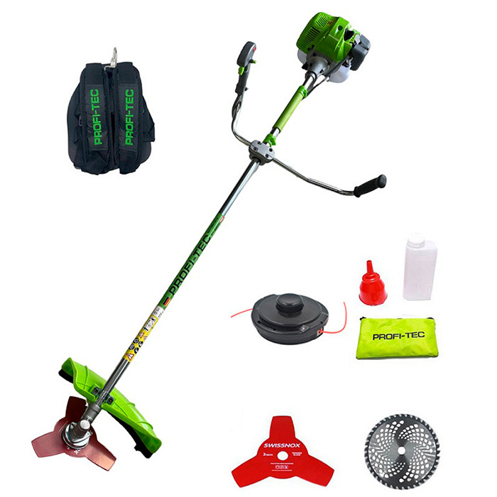 Мотокоса PROFI-TEC PT-5200 PRO (2 диска SWISSNOX + катушка + ранець)