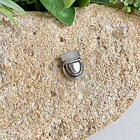 Замок сумковий клавішний, колір срібло, р. 27*23мм