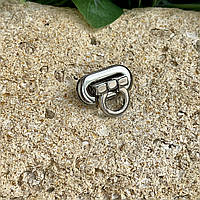 Замок сумковий, колір срібло, р. 30*15мм