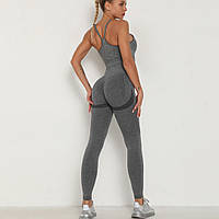 Фітнес одяг, Лосіни з Топом для спорту та повсякденного життя, Сірі
