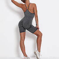 Фітнес одяг, Шорти з Топом для спорту та повсякденного життя, Сірі