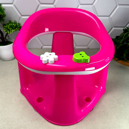 Пластикове сидіння для купання малюків Малинове Baby Seat, фото 1