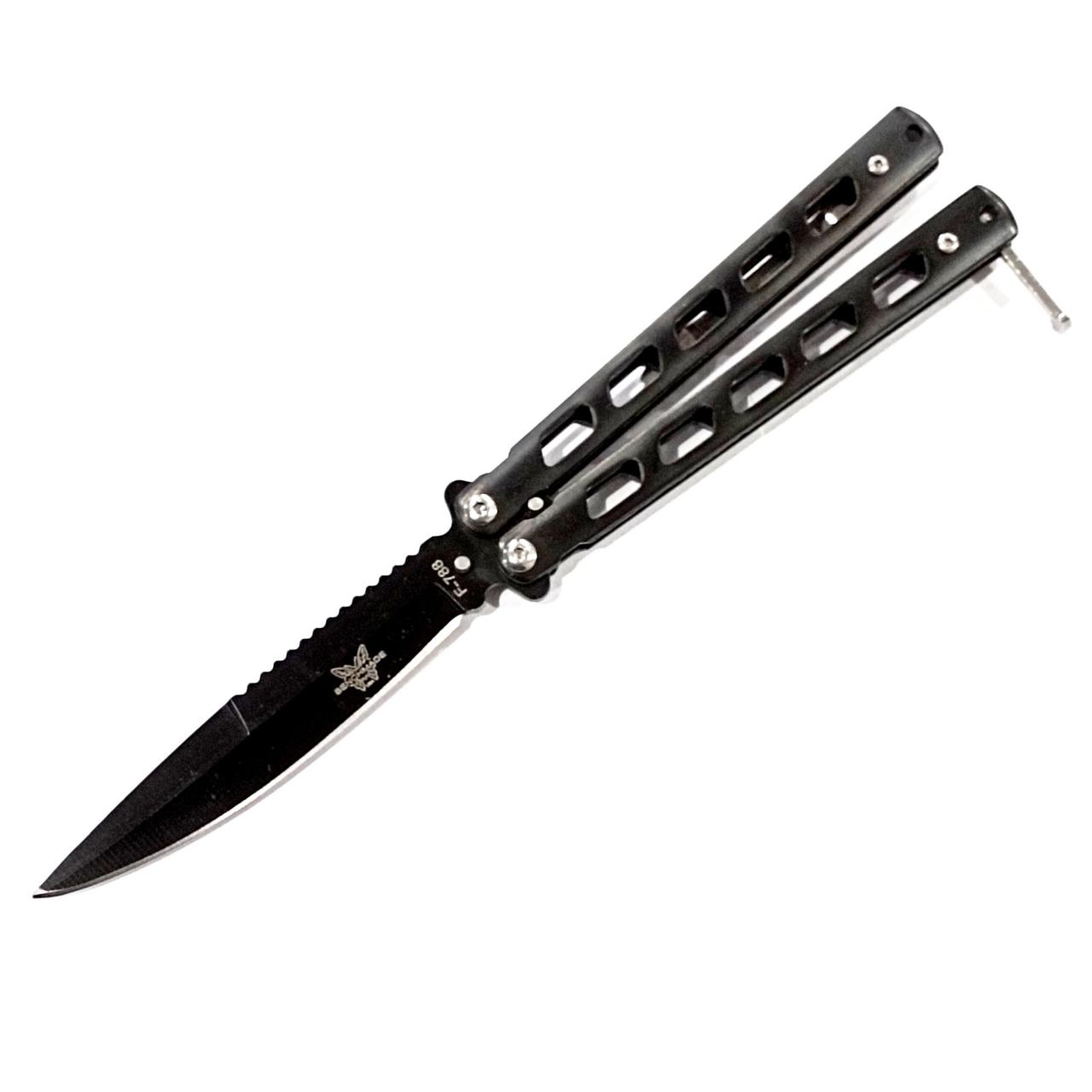 Ніж-метелик Benchmade F-788 з кліпсою 22см Black (7_00611)
