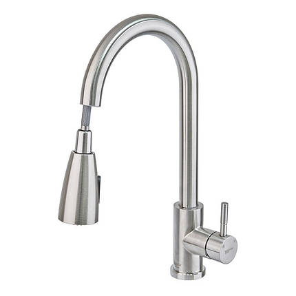 Змішувач для кухні з висувною лійкою Mixxus SUS 014-B, фото 1